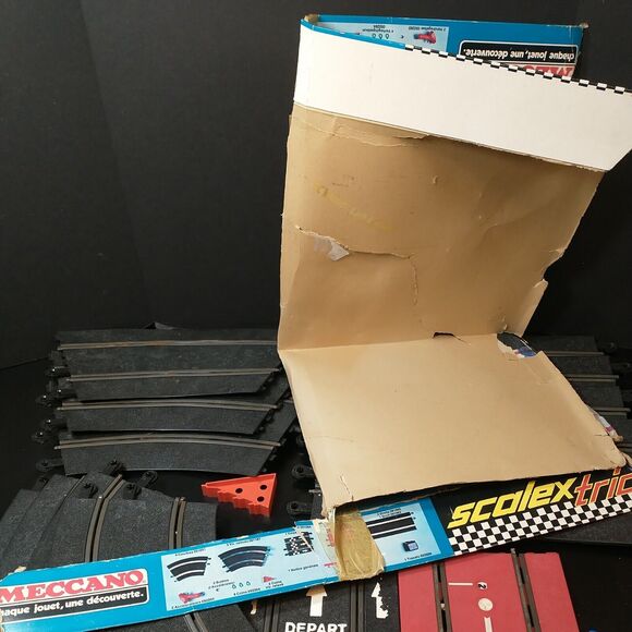 Scalextric Vintage Slot Car Racing Set 2 Porsche Carreras Tri-ang Made in France - Picture 12 of 12